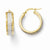 14k Yellow Gold Fancy Glitter Infused Hoop Earrings