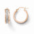 14k Yellow Gold & Rose Gold-plated Fancy Glitter Infused Hoop Earrings