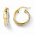 14k Yellow Gold Fancy Glitter Infused Hoop Earrings