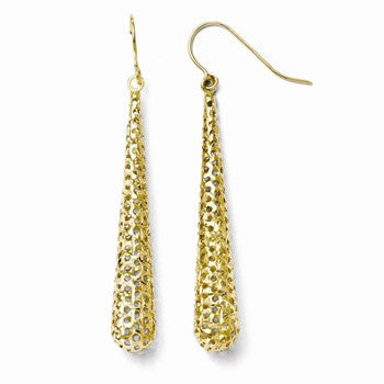 14k Yellow Gold Shepherd Hook Earrings