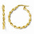 14k Yellow Gold Twisted Hoop Earrings