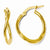 14k Yellow Gold Polished Hoop Earrings