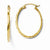 14k Yellow Gold Polished Diamond-cut Hinged Hoop Earrings