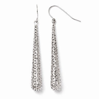 14k White Gold Shepherd Hook Earrings