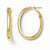 14k Yellow Gold Polished Oval Hoop Earrings