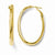14k Yellow Gold Polished Oval Hoop Earrings