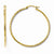 14k Yellow Gold Polished & Textured Hoop Earrings