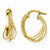 14k Yellow Gold Polished Twist Hoop Earrings