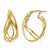 14k Yellow Gold Polished Twist Hoop Earrings