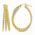 14k Yellow Gold Diamond-cut Triple Oval Hoop Earrings