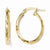 14k Yellow Gold Polished Oval Hoop Earrings