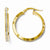 14k Yellow Gold Polished Glitter Infused Hoop Earrings