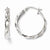 14k White Gold Polished Twisted Hoop Earrings