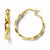 14k Yellow Gold Polished & Twisted Hoop Earrings