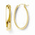 14k Yellow Gold Polished Oval Hoop Earrings