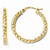 14k Yellow Gold Polished & Textured Hoop Earrings