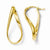 14k Yellow Gold Polished Oval Twisted Hoop Earrings