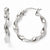 14k White Gold Polished Twisted Hoop Earrings