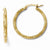 14k Yellow Gold Polished & Textured Hoop Earrings