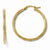 14k Yellow Gold Polished & Textured Hoop Earrings