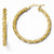 14k Yellow Gold Polished & Textured Twisted Hoop Earrings