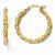 14k Yellow Gold Polished & Textured Twisted Hoop Earrings