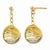 14k Yellow Gold Polished & Diamond-cut Post Dangle Earrings