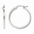 14k White Gold Polished Hoop Earrings