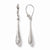 14k White Gold Diamond-cut Dangle Leverback Earrings
