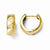 14k Yellow Gold Polished & Satin Hinged Hoop Earrings