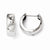 14k White Gold Polished & Satin Hinged Hoop Earrings