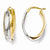 14k Two-tone Polished Double Oval Hoop Earrings