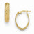 14k Yellow Gold Diamond-cut Oval Hinged Hoop Earrings