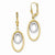 14k Two-tone Polished Dangle Leverback Earrings