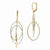 14k Two-tone Polished Dangle Leverback Earrings