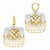 14k Two-tone Polished & Diamond-cut Leverback Earrings