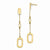 14k Yellow Gold Polished Post Dangle Earrings