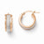 14k Rose Gold Glitter Infused Hinged Hoop Earrings