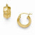 14k Yellow Gold Polished Hoop Earrings