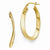 14k Yellow Gold Polished Oval Hinged Hoop Earrings