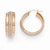 14k Rose Gold Glitter Infused Hoop Earrings