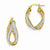 14k Yellow Gold Glitter Infused Double Twist Earrings