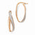 14k Rose Gold Glitter Infused Twist Hoop Earrings