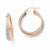 14k Rose Gold Fancy Glitter Infused Hoop Earrings