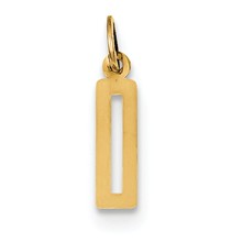 14k Gold Small Polished Elongated 0 Charm hide-image