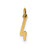 Small Polished Elongated 4 Charm in 14k Gold