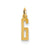 Small Polished Elongated 6 Charm in 14k Gold