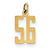 14k Gold Small Polished Elongated 56 Charm hide-image
