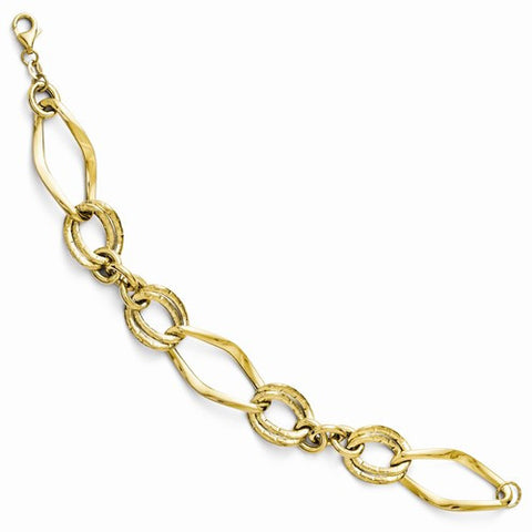 14K Yellow Gold Fancy Link Bracelet