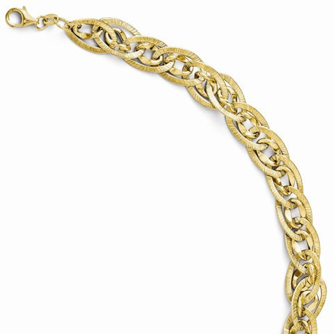 14K Yellow Gold Fancy Link Bracelet